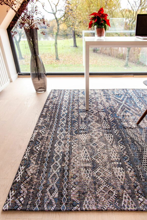 Antiquarian Kilim 9113 Black Rabat – Bild 2
