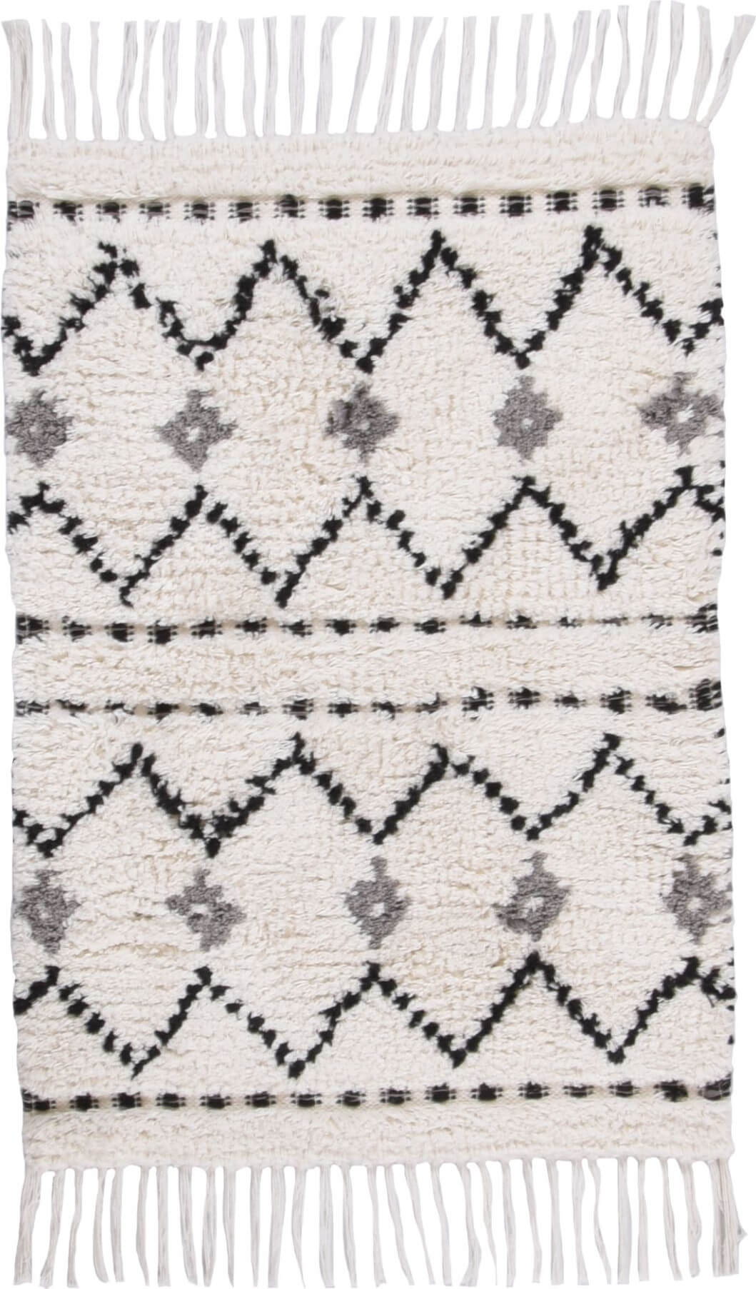 Ethno Bath Zigzag 103 white multi – Bild 1
