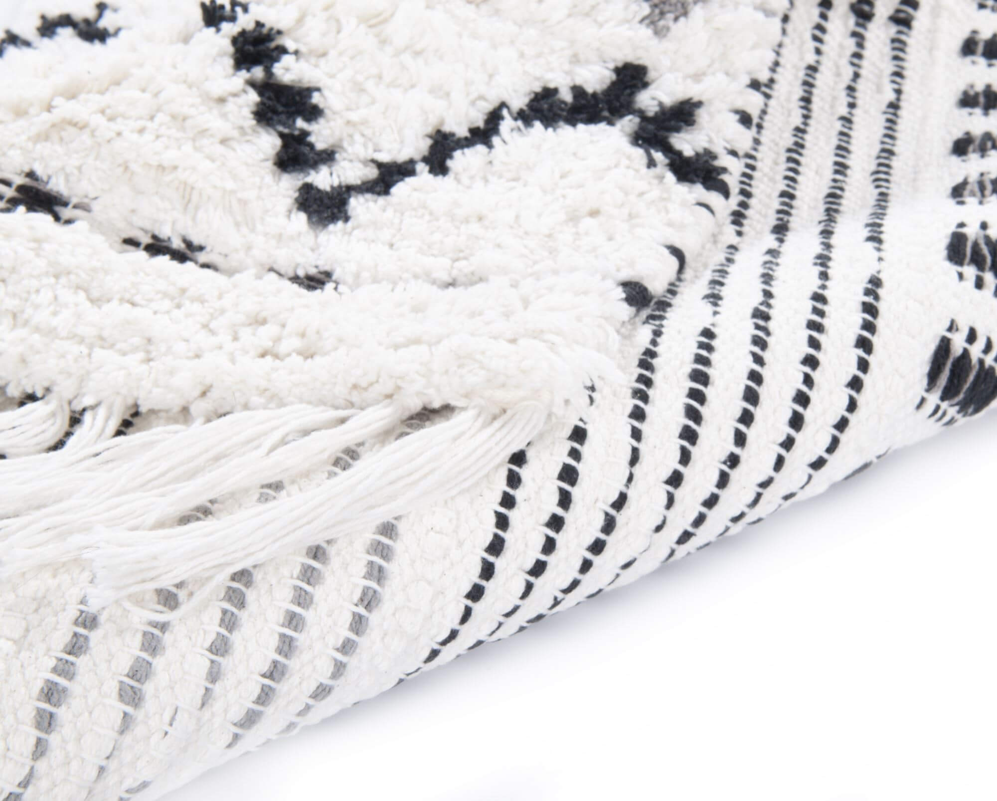 Ethno Bath Zigzag 103 white multi – Bild 6