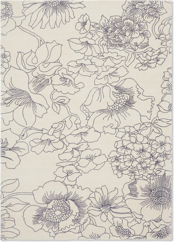 Linear Floral Blue