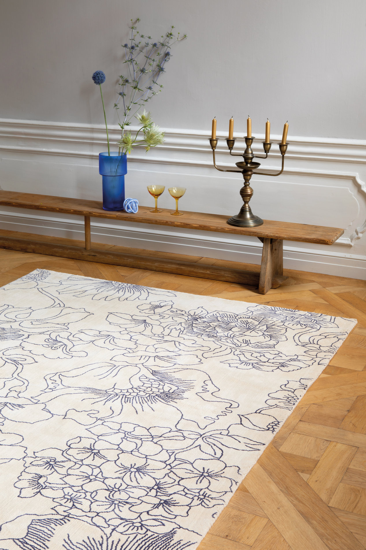 Linear Floral Blue – Bild 3