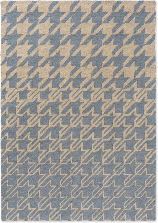 Houndstooth Washed Blue