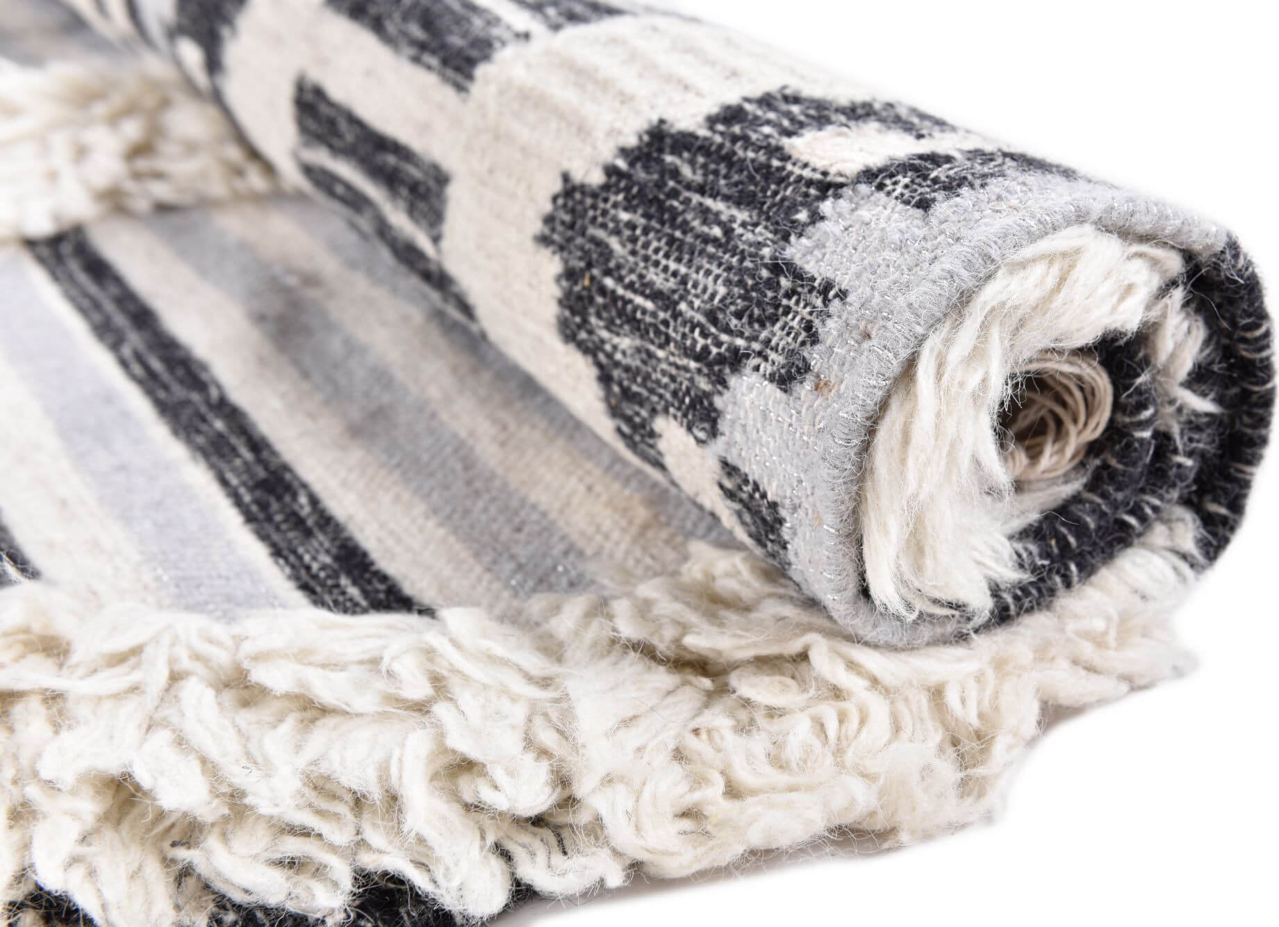 Vintage Cozy Kelim 615 black / white – Bild 7