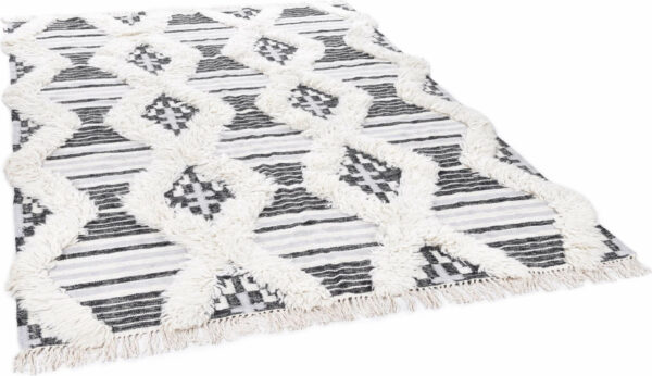 Vintage Cozy Kelim 615 black / white – Bild 2