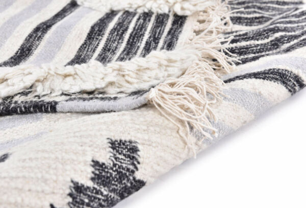 Vintage Cozy Kelim 615 black / white – Bild 6