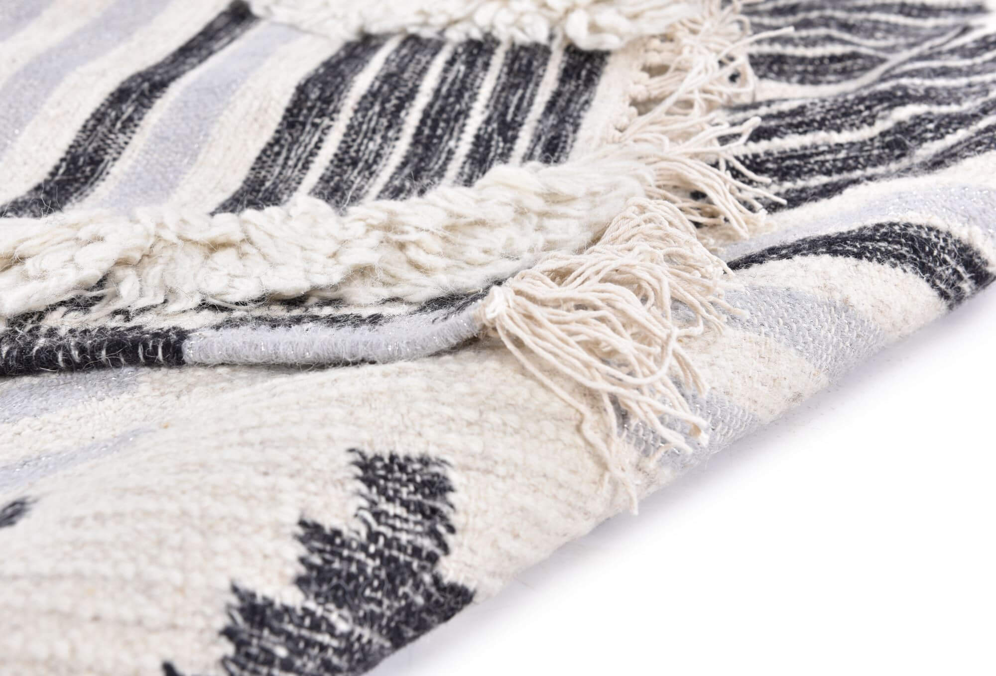 Vintage Cozy Kelim 615 black / white – Bild 6