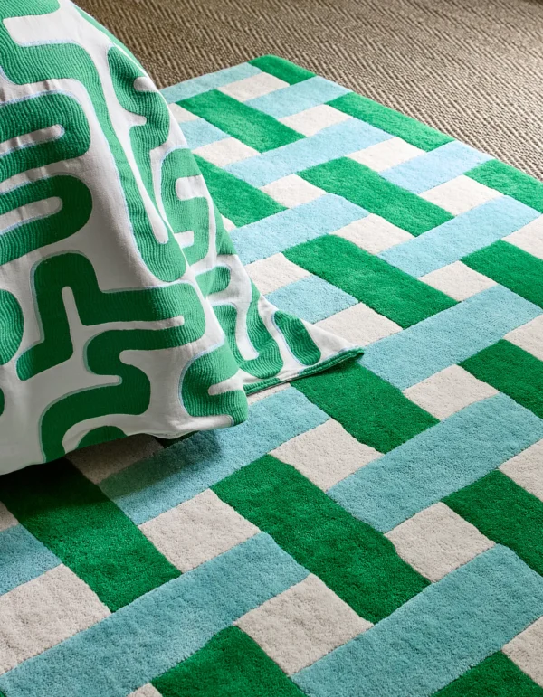 Harsr Basket Weave Emerald Aquamarine 144107 Sfeer C Hr