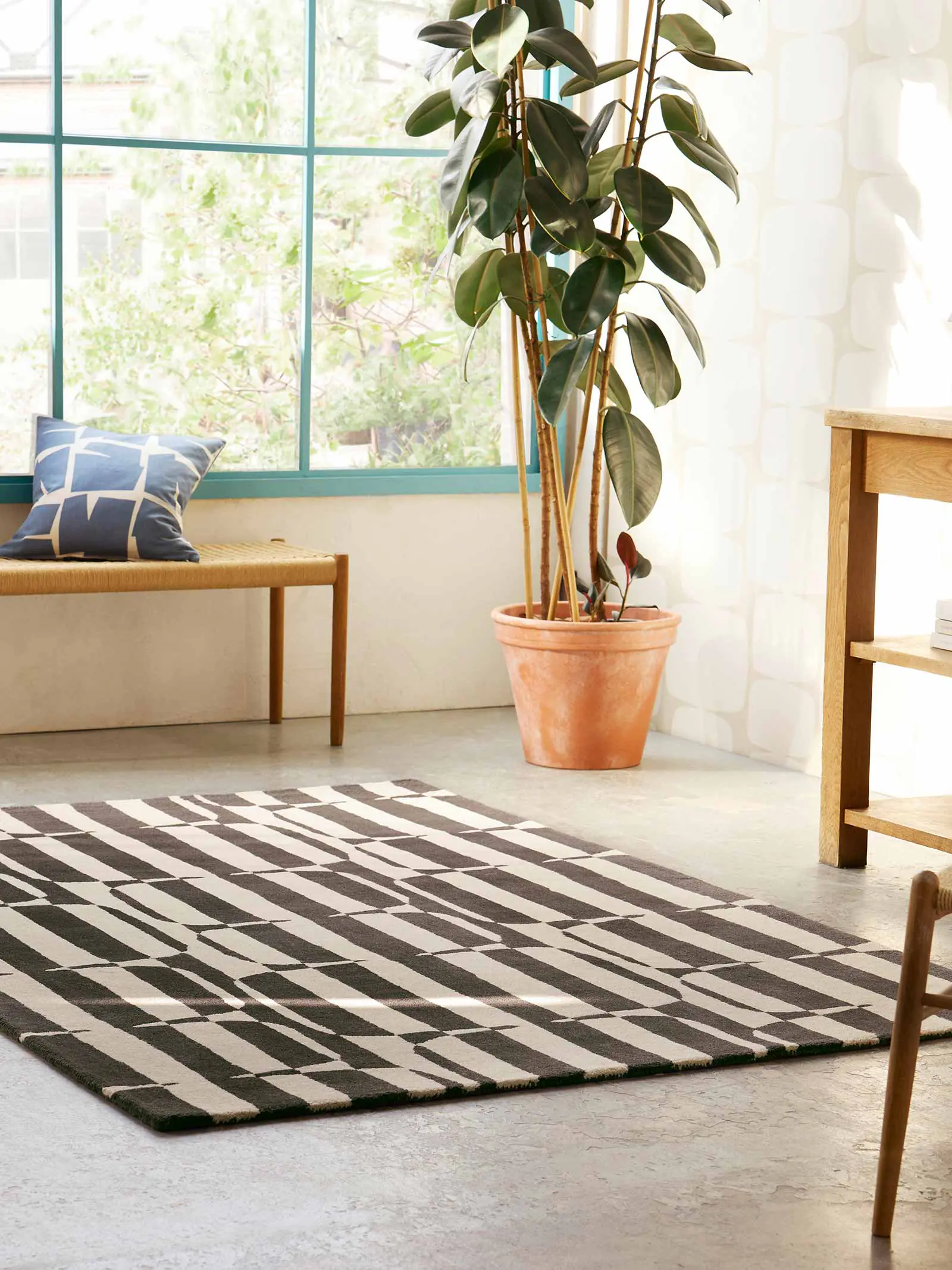 Scion Lohko Stripe Charcoal 123105 Interior A